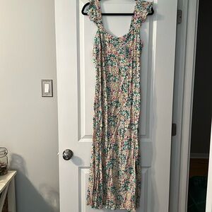 Brand new with tags Loft floral dress with flutter sleeves
